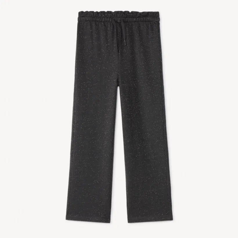 Jogging droit en molleton scintillant pour fille