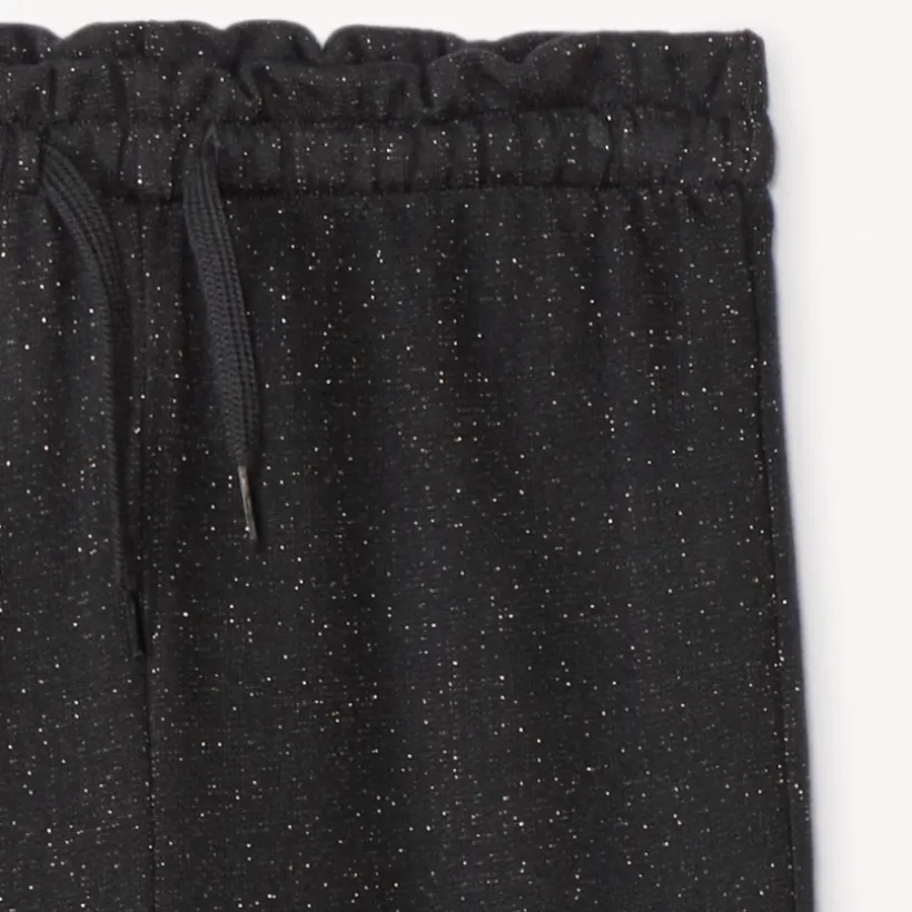 Jogging droit en molleton scintillant pour fille