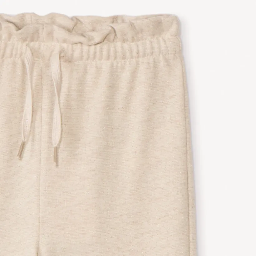 Jogging droit en molleton scintillant pour fille
