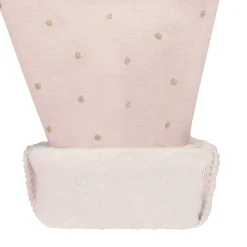 Jogging en jersey contrecollé sherpa à pois pailletés pour bébé fille