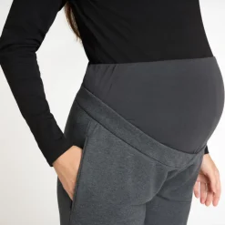 Jogging large de grossesse molletonné avec bandeau haut