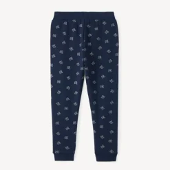Jogging molleton imprimé nœuds et doublé pour fille