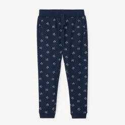 Jogging molleton imprimé nœuds et doublé pour fille