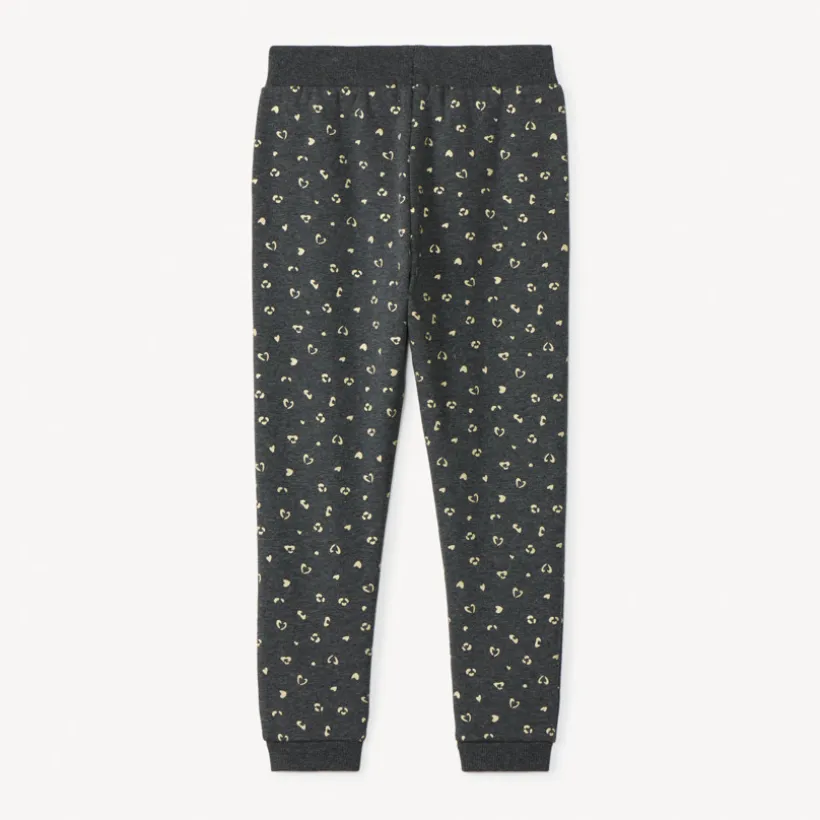 Jogging molleton imprimé tacheté et doublé pour fille
