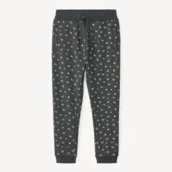 Jogging molleton imprimé tacheté et doublé pour fille
