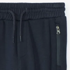 Jogging molleton uni à poches zippées pour garçon