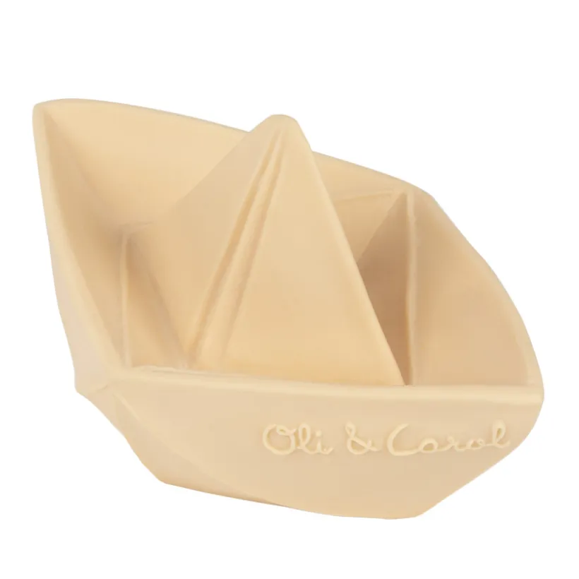 Jouet de bain en caoutchouc Bateau Origami nude