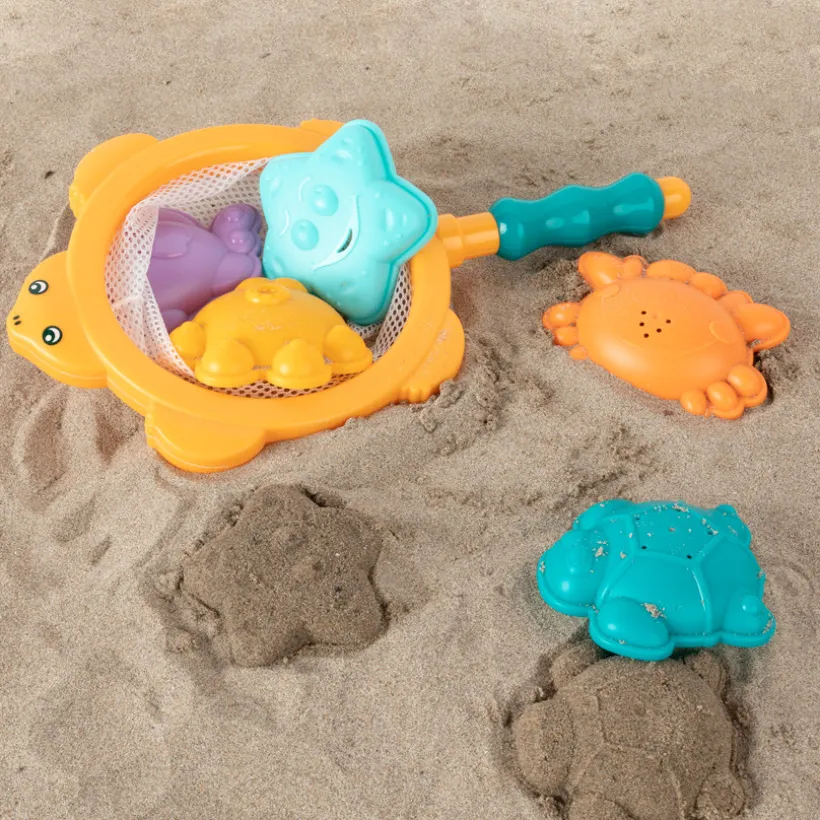 Jouet de bain 5 moules animaux et filet