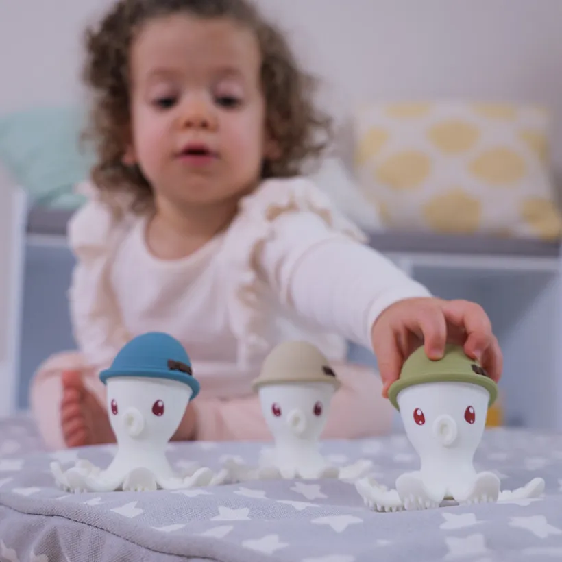 Jouet de dentition Bonnie la pieuvre kaki