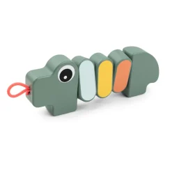 Jouet d'éveil bois Croco vert 3M+