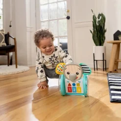 Jouet d'éveil à roulettes Petit Éléphant 2 en 1 multilingue