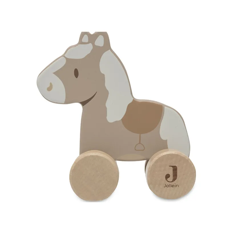 Jouet à traîner cheval en bois à roulette Nostalgic Ride