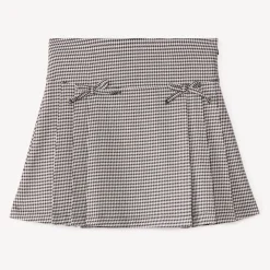 Jupe courte en pied de poule pour fille