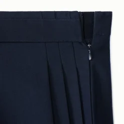 Jupe courte en toile avec ceinture décorative à boucle pour fille