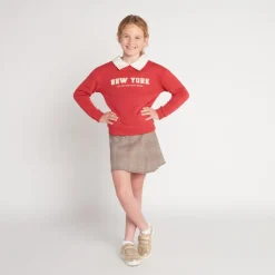 Jupe courte milano à carreaux et boucle pour fille