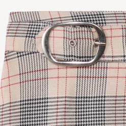 Jupe courte milano à carreaux et boucle pour fille