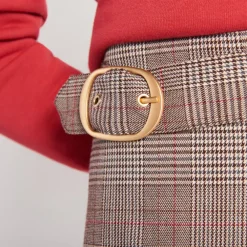 Jupe courte milano à carreaux et boucle pour fille