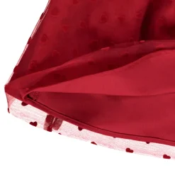 Jupe courte volantée en tulle imprimé coeurs pour fille
