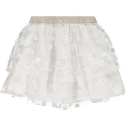 Jupe de cérémonie volantée en tulle brodé pour bébé fille