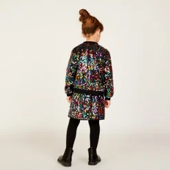Jupe de fête à sequins multicolores pour fille