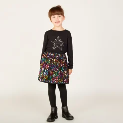 Jupe de fête à sequins multicolores pour fille