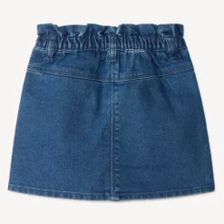 Jupe en denim avec broderie tulipe pour bébé fille