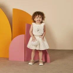 Jupe en tulle brodé pour bébé fille