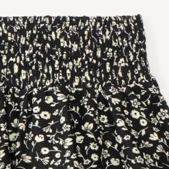 Jupe-short avec taille smockée imprimé fleuri pour fille