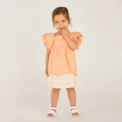 Jupe-short motif cerise pour bébé fille