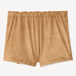 Jupe-Short portefeuille effet daim pour fille