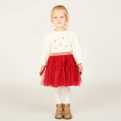 Jupe volantée en tulle pailleté pour bébé fille