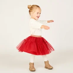 Jupe volantée en tulle pailleté pour bébé fille
