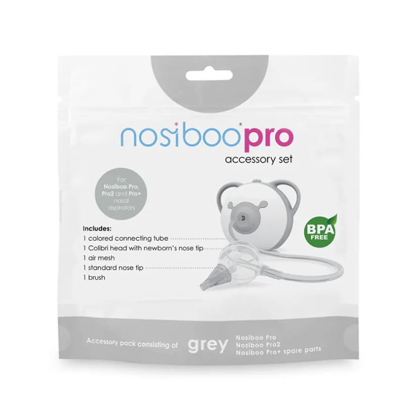 Kit d'accessoires pour mouche-bébé électrique Nosiboo Pro gris