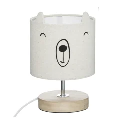 Lampe de chevet abat-jour Ourson - Lin