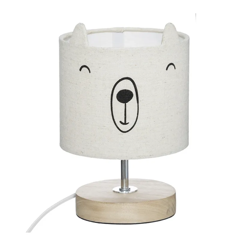 Lampe de chevet abat-jour Ourson - Lin
