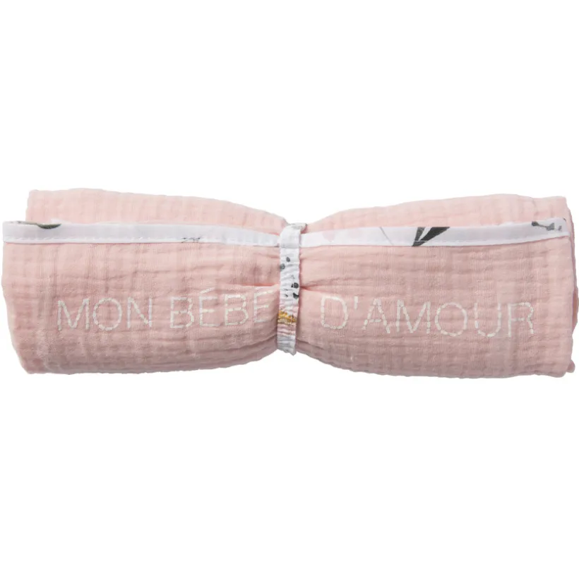 Lange en double gaze de coton 70 x 70 cm - Sweet garden