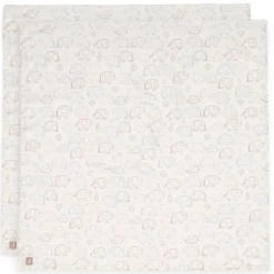Lange Tetra gaze de coton Large - 115x115 cm - Elephant Tales - 2 pcs