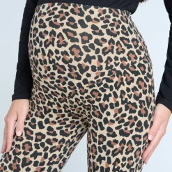 Legging de grossesse à bandeau haut imprimé léopard