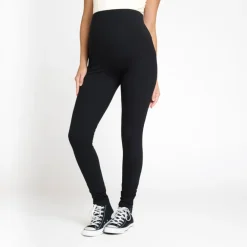 Legging de grossesse à bandeau haut uni
