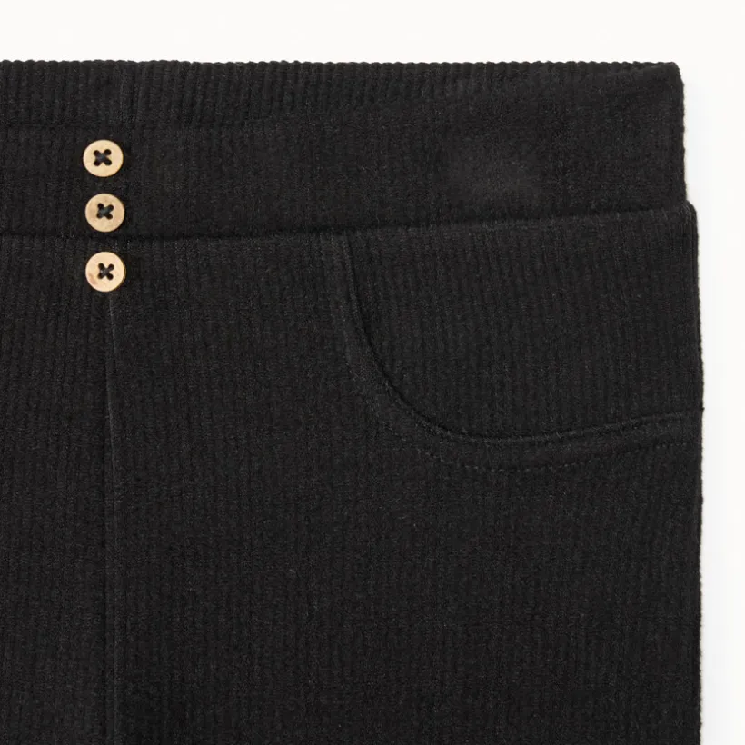 Legging évasé effet côtelé uni pour fille