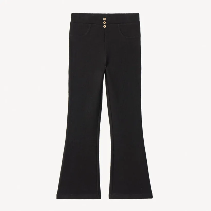 Legging évasé effet côtelé uni pour fille