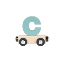 Lettre "C" wagon en bois - vert foncé