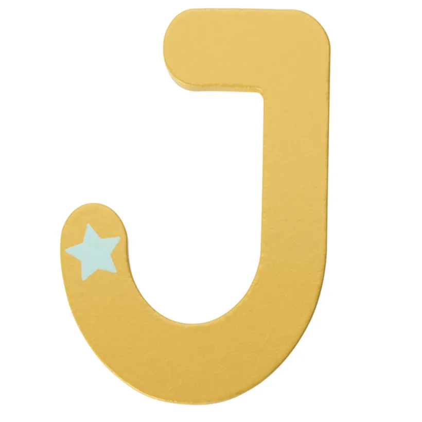 Lettre décorative en bois J