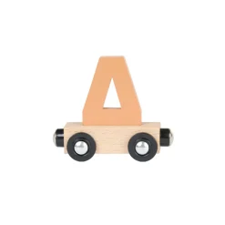 Lettre "DELTA" wagon en bois - bleu
