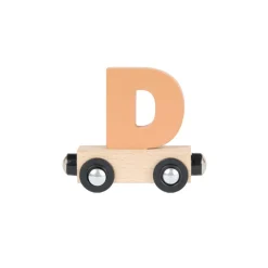 Lettre "D" wagon en bois - marron