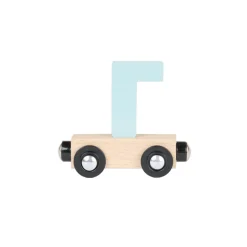 Lettre "GAMMA" wagon en bois - gris bleu