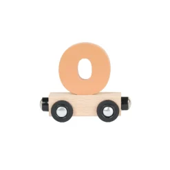 Lettre "O" wagon en bois - marron