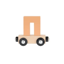Lettre "PI" wagon en bois - marron