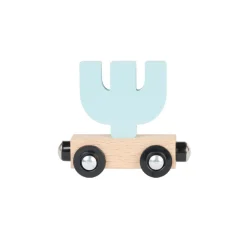 Lettre "PSI" wagon en bois - bleu