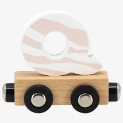 Lettre "Q" en bois pour train coloré